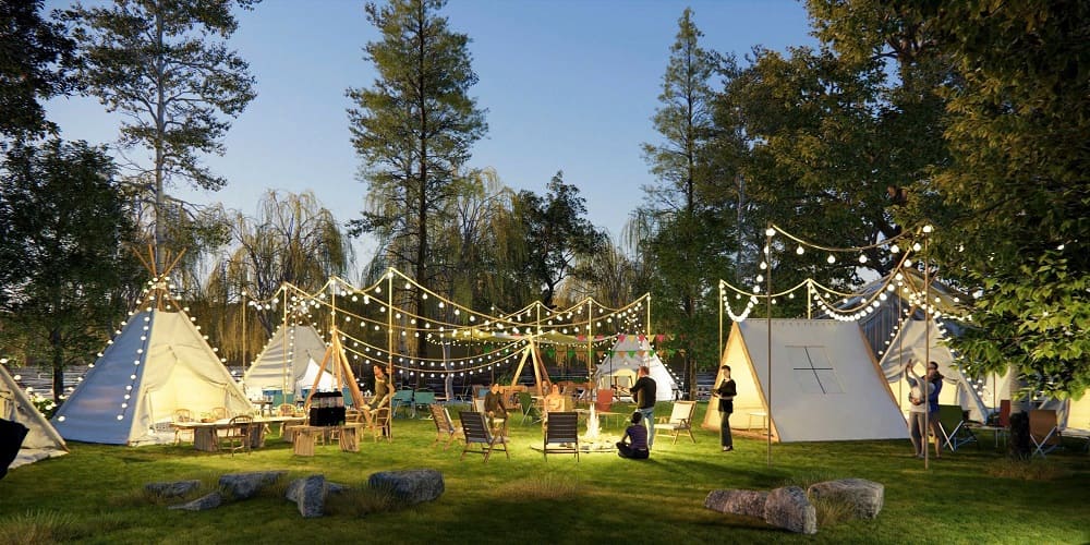 Khu cắm trại, camping phục vụ cho cư dân