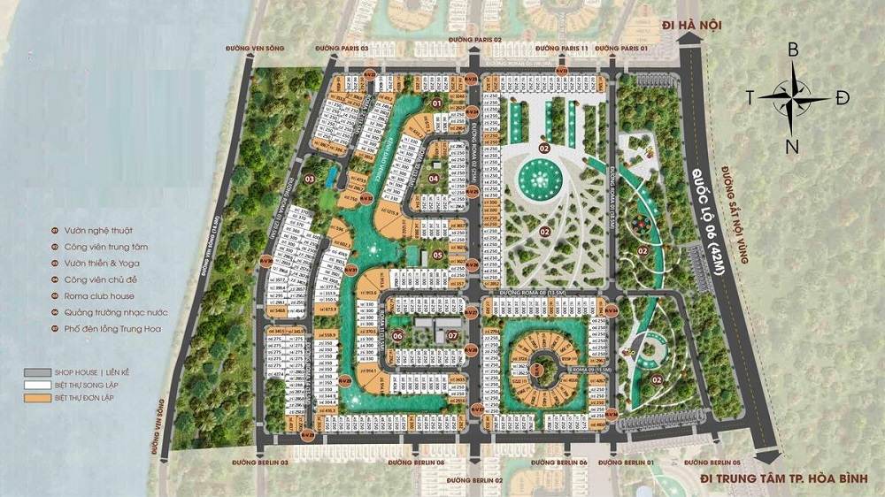 Mặt bằng phân khu The Lumia Garden