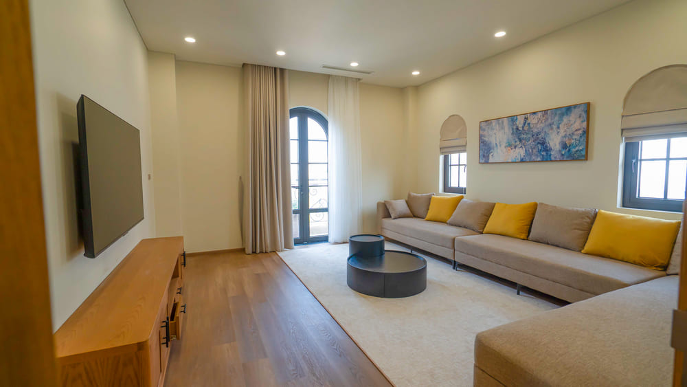 Phòng khách tầng 3 ấm cúng và tươi mới